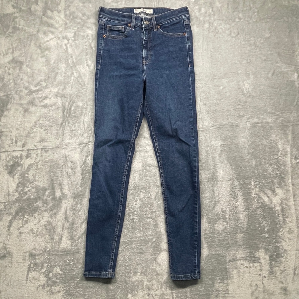 Topshop Moto Jamie Jeans Women W28 L32 Dark Wash Blue High Rise Skinny Denim